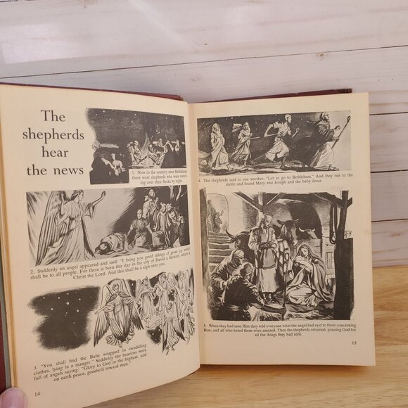 The Bible In Pictures Hardcover Greystone Press 1956 Ed. Illustrated Religious - Picture 14 of 16